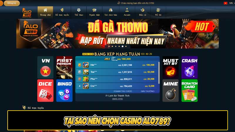 Tại sao nên chọn casino Alo789?